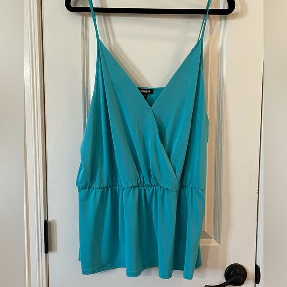 Express Faux Wrap Peplum Cami Tank Top - EUC XL - Picture 1 of 4
